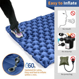 Camping Double Sleeping Pad,Self-Inflating Camping Mat&amp;Built-In Foot Pump&amp;Air Pillow,For Backpacking Hiking