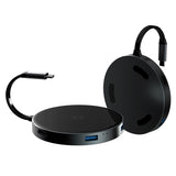 USB C Hub Wireless Charger Docking Station USB3.0+PD+HDMI-Compatible+TF Card Reader Splitter for