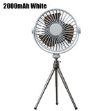 Tripod Air Cooling Fan Rechargeable Portable Cooler Fan 3 Gear Adjustable Low Noise Home Appliances for Summer Picnic BBQ