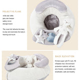 Infant Sitting Chair Super Soft Baby Floor Seat Removable Baby Support Seat Learn to Sit for 6-12 Month Baby 5x25x12 Inch
