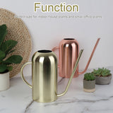 1.5L Patio Watering Can Outdoor Garden Durable For Indoor Plants Stainless Steel Home Brushed Lawn Balcony Office Backyard