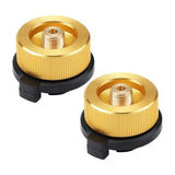 2Pcs Gas Adapter Safe Durable Gas Stove Adapter Stove Connection Outdoor Camping Gas Bottle Adaptor for Butane Canister