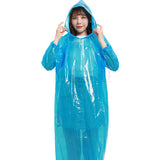 1 pcs Men's Raincoat Thicken Waterproof Adult Transparent Camping Hooded Outdoor Portable Disposable PonchoFashion Ms.