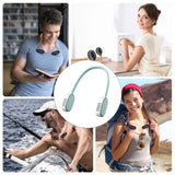 3 Types Summer Air Cooling Neck Fan Leafless Hanging Neck Fan Bladeless Ventilator USB Rechargeable Neckband Fans Air Cooler