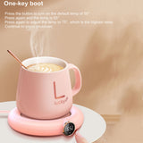 Cup Heating Pad USB DC 5V Constant Temperature Warm Coaster 3 Gear Digital Display Adjustment Timing Heater for Coffee Milk Tea