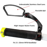 Stainless Steel Lens Handlebar Bike Mirror Safe Rearview Mirror Bicycle Mirror Cycle Mirror