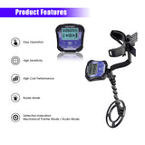 TEKPOINT Handheld Portable Metal Finder Quick Metal Finder Metal Detecting Tool Treasure Gold Finder Underground Metal Detector