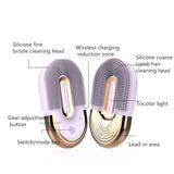 New Ultrasound Facial Cleansing Brush Waterproof Silicone Electric Sonic Cleanser Facial Beauty Massager Face Skin Care Tool 30#