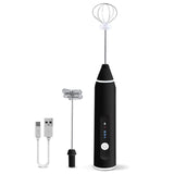 Handheld Adjustable 3 Speed USB Whisk Milk Frother 3 Speed Household Hand Blender Electric Battery Coffee Milk Frother