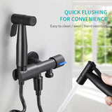 Handheld Toilet Bidet Sprayer Kit 304 Stainless Steel Hand Bidet Faucet for Bathroom Hand Sprayer Gun Shower Head Self Cleaning