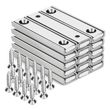 15Pcs Neodymium Bar Magnet With Countersunk Holes, 70Lb Rectangular Pot Magnet, Heavy Duty With Screws - 60X13.5X5mm