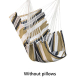 Outdoor Hammock Swing Thicken Chair Hanging Swing Chair Portable Relaxation Canvas Swing Travel Camping Lazy Chair No Pillow