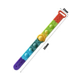 Portable Press Decompression Toys Fidget Simple Dimple Bracelet Toy Stress Relief Hand Pops Figet It Toy Soft Silicone Wristband