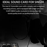 Sound Card Audio Mixer Sound Board for Studio Singing Computer DJ Audio Mixer Compatible with Mainstream Audio Software