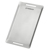 TOMSHOO Mini Stainless Steel Grill Pan Outdoor BBQ Picnic Grill Pan Cutting Chopping Board for Camping Backpacking Hiking