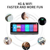 8 inch 4G ADAS Android 8.1 Dash Cam 2+32GB GPS Navigation WiFi Car DVR Camera 1080P Video Recorder g-senor parking surveillance