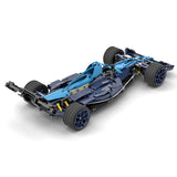 1348+Pcs Customized Blue Racing Car Bricks Model DIY Small Particle MOC Building Set MOC-36444 For Children Educational Toys