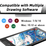 VEIKK VK1200 Graphics Drawing Tablet 11.6x9 inch Active Area 8192 Levels Pressure Tilt Function IPS LCD Animation Drawing Board