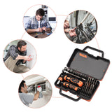 JAKEMY 31pcs Flexible Ratchet Screwdriver Bits&amp;Socket Set Drive Socket Set Premium H4*45mm&amp;H6.3*60 CR-V Alloy Steel Slotted Torx