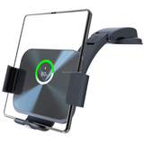 Wireless Car Charger Dual Coil Fast Charging Phone Holder for Galaxy Z Fold 3/2 S22 Ultra iPhone 13/12/11 Landscape Phone Mount