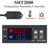 SHT2000 Temperature Humidity Controller Home Fridge Incubator Thermostat Humidistat Thermometer Hygrometer DC 12V 24V AC 220V