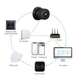 Apartment Hotel Wood Door Keyless Bluetooth Smart Lock With RFID Card Reader Support TTlock App Remotely Control