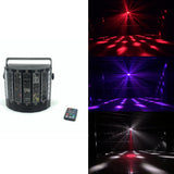 6 Lens DMX Red Green Blue RGB Beam rgb 16 Patterns Laser Scanner Light Home Party RGBW mini LED butteryfly with laser