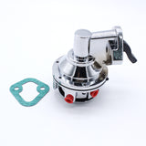 Mechanical Fuel Pump for Chevy SB 262-400,V8 Engine,6 PSI 1/4 NPT Inlet/Outlet Chrome