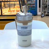 550ml/710ml Iced Coffee Cup Portable Stainless Steel Drinkware Water Bottle Leakproof Reusable Large-capacity for Outdoor Travel