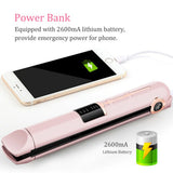 2 In1 Portable Curling Iron with USB Charging Wireless Hair Straightener Fast Heat Hair Straightener Hair Curler Styling Tool