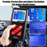 KONNWEI KW710 Motorcycle Car Truck Battery Tester 6V 12V 24V Battery Analyzer 2000 CCA Charging Cranking Test Tools for the Car