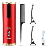 Wireless Automatic Curling Iron Hair Curler Rotating Ceramic Hair Curler USB Rechargeable For LCD Display Curly Machine Portable