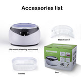 Household Ultrasonic Cleaner 40KHz High Frequency 650ML Ultrasound Washing for Watches Jewelry Glasses Razor Ultrasound Sonic