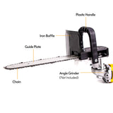 12 Inch Electric Chain Saw Angle Grinder DIY Converter Adapter Wireless Chainsaw Switch with Bracket Set for Woodworking