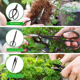 16 PCS Gardening Bonsai Pruning Tool Set Home Garden Outdoor Cutter Set Practical Hardware Tool Set with Storage Bag