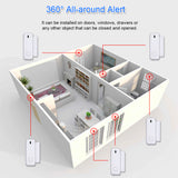 D10 Mini Window Door Alarm Sensor 433mhz Wireless Door Lock Switch Accessories for Security Alarm Host