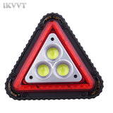 Triangle Traffic Warning Light Portable LED Working Light Car Red Hazard Warning Light USB Rechargeable Foldable 4 Modes