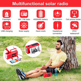 Newest Emergency Solar Power Hand Crank Dynamo Generator 4000mAh Phone Charger Bank SOS AM/FM NOAA Weather COB Flashlight Radio