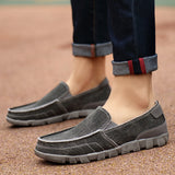 Men's Canvas Boat Shoes Slip on Deck Shoes Non Slip Casual Loafers Outdoor Sneakers Walking