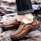 Men Casual Shoes Summer Loafers Breathable Genuine Leather Comfort Walking Shoes Fashion Driving Shoes Luxury  Brown Leather Shoes for Male Business Work Office Dress Outdoor 3237-2