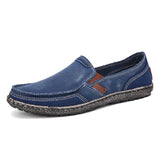 Mens Canvas Shoes Slip on Deck Shoes Boat Shoes Non Slip Casual Loafer Flat Outdoor Sneakers