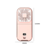 Mini Portable Folding Fan Digital Display Refrigeration Handheld Fan Mobile Phone Bracket USB Charging Multifunctional for Work