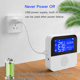 Tuya WIFI Intelligent Temperature Humidity Sensors 2.9 Inch with Backlight LCD Time Date Mobilephone APP Remote Monitoring
