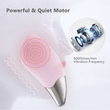 Electric Silicone Facial Cleansing Brush Waterproof Pore Deep Cleaning Skincare Massager Blackhead Remover Face Washing Brush