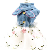 Dog Denim Dress Jeans Skirt Summer Dog Clothes Cat Puppy Clothing Tutu Princess Costume Apparel Poodle Bichon Schnauzer Clothing