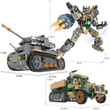 1078 pcs world war 2 Army figures Set troops Building Blocks Bricks Militaryed Tanks Robot Helicoptered Armored car Model Toys