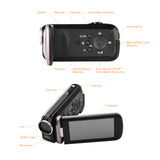 1080P/2.7K HD Digital Video Camera DV Camcorder 3 Inch LCD Touchscreen 18X Zoom Built-in LED Fill-in Light for Teenager Beginner