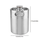 2L/3.6L/5L Homebrewing Stainless Steel Beer Growler Mini Keg Dispenser For Beer Fermenation Keg Secondary Maturity