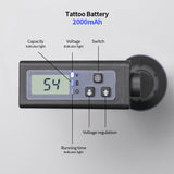One LCD 2000mAh Rechargable Battery Tattoo Power Supply For RCA/DC Machine Gun Supply