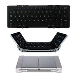 Three-fold Foldable Multi-system Universal Portable Wireless Keyboard Aluminum Alloy Foldable Mini Slim Keyboard For iOS/Android